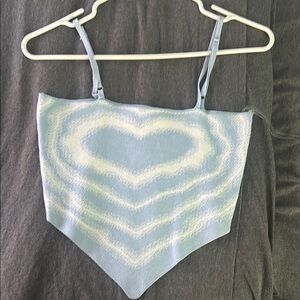 Blue and White Women's Top